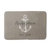 Rustige  Anchor Wedding Monogram Badmat (Voorkant)