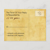 rustige, , anker nautische bruiloft rsvp uitnodiging briefkaart (Achterkant)