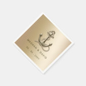 Rustige Antiek Anchor Nautical Wedding Servet
