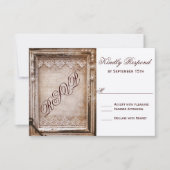 Rustige  Antiek bruine Lijst RSVP (Voorkant)