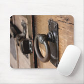 Rustige Antiek deurpull en vergrendelingspad Muismat (Met muis)