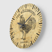 Rustige  Antiek Familienaam Boerderij Chicken Grote Klok (Hoek)