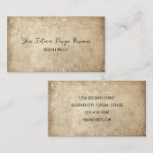 Rustige  Antiek interieurontwerper van de Textuur Visitekaartje (Voorkant / Achterkant)