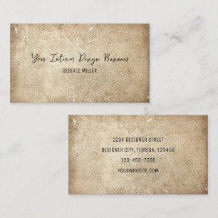 Rustige Antiek interieurontwerper van de Textuur Visitekaartje