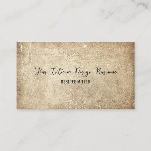 Rustige  Antiek interieurontwerper van de Textuur Visitekaartje (Voorkant)