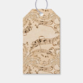 Rustige Antiek Musical Notes Gift Labels Cadeaulabel (Voorkant)