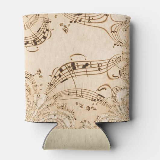 Rustige Antiek muzieknotities Blikjeskoeler (Achterkant)