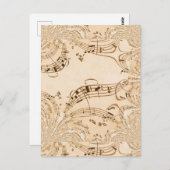 Rustige Antiek muzieknotities Briefkaart (Voorkant / Achterkant)