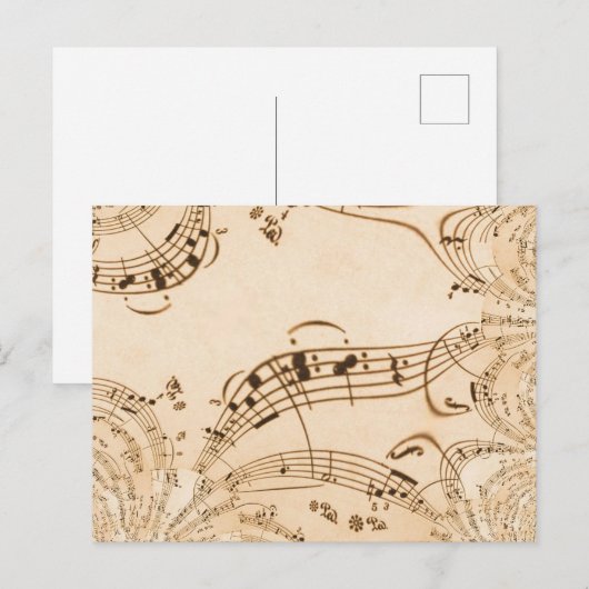 Rustige Antiek muzieknotities Briefkaart (Voorkant / Achterkant)