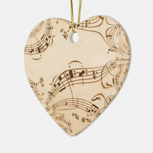 Rustige Antiek muzieknotities Keramisch Ornament (Links)