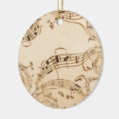 Rustige Antiek muzieknotities Keramisch Ornament (Links)