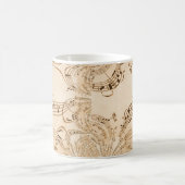 Rustige Antiek muzieknotities Koffiemok (Center)