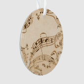 Rustige Antiek muzieknotities Ornament (voorkant)