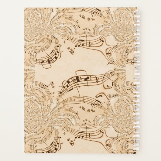 Rustige Antiek muzieknotities Planner (Achterkant)