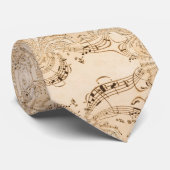 Rustige Antiek muzieknotities Stropdas (Opgerold)