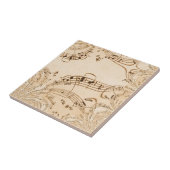 Rustige Antiek muzieknotities Tegeltje (Zijkant)