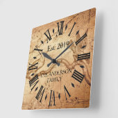  Rustige Antiek noodrem Vierkante Klok (Hoek)