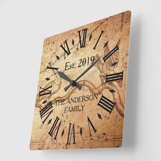  Rustige Antiek noodrem Vierkante Klok (Hoek)