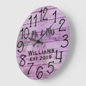 Rustige, Antiek, Paarse hout - Aangepast Grote Klok (Hoek)