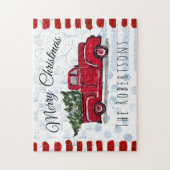 Rustige Antiek Red Truck op maat Legpuzzel (Verticaal)