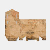 Rustige Antiek  Wereldkaart III Bedankdoosjes (Uitgevouwen)