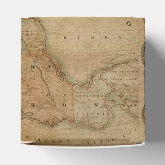 Rustige Antiek  Wereldkaart III Bedankdoosjes (Bovenkant)