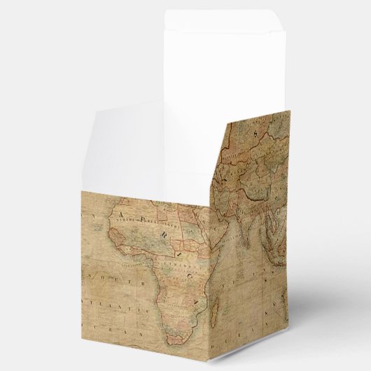 Rustige Antiek  Wereldkaart III Bedankdoosjes (Geopend)