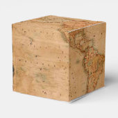 Rustige Antiek  Wereldkaart III Bedankdoosjes (Achterkant)