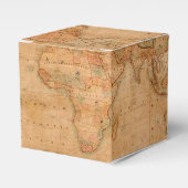 Rustige Antiek  Wereldkaart III Bedankdoosjes (Voorkant Zijde)