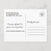 Rustige Antlers Floral Burgundy Wood bespaart datu Aankondigingskaart (Achterkant)