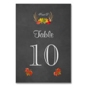 Rustige Antlers Herfst Boho Wedding Table Number Kaart (Achterkant)