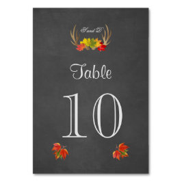 Rustige Antlers Herfst Boho Wedding Table Number Kaart