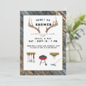 Rustige Antlers Honey Do Couples Wedding Shower Kaart (Staand voorkant)