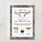 Rustige Antlers Honey Do Couples Wedding Shower Kaart (Voorkant)