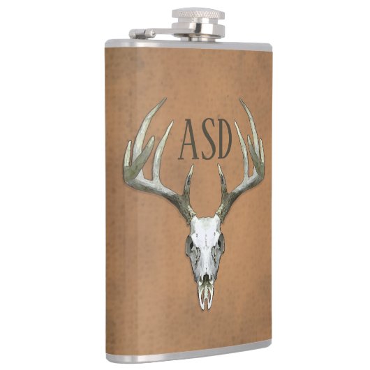 Rustige Antlers met Initialen Heupfles (Rechts)