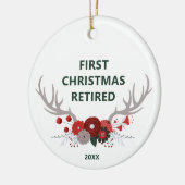 Rustige Antlers op maat 1 Kerstmis in ruste Keramisch Ornament (Links)