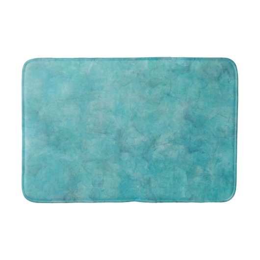Rustige Aqua Blauwe Aquarel Vlek Badmat (Voorkant)