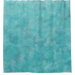 Rustige Aqua Blauwe Aquarel Vlek Douchegordijn