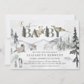 Rustige Arctische dieren | Uitnodiging tot Baby sh (Voorkant)