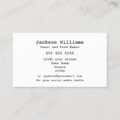 Rustige Artisan Bakery | Bundel tarwe Visitekaartje (Achterkant)