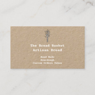 Rustige Artisan Bakery   Bundel Wheat Kraft Visitekaartje