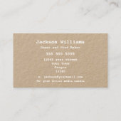 Rustige Artisan Bakery | Bundel Wheat Kraft Visitekaartje (Achterkant)