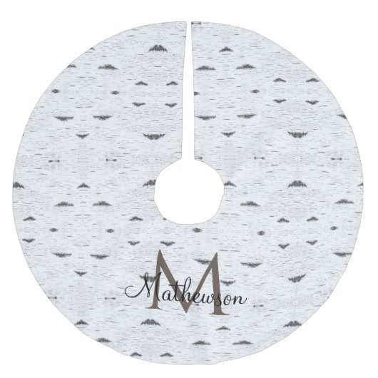 Rustige Asp Rustic Aspen Bark kerstboomrokken Kerstboom Rok (Voorkant)