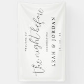 Rustige avond voor het huwelijk spandoek (Verticaal)