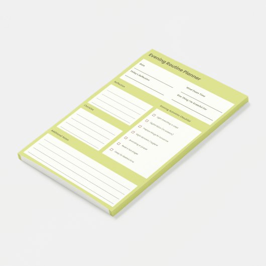 Rustige Avondroutine Planner Post-it® Notes (Schuin)