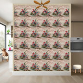 Rustige Aziatische Bloesem & Pagoda Chinoiserie Te Tegeltje