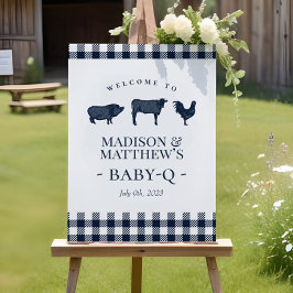Rustige Baby BBQ Blue Pset Welcome Poster