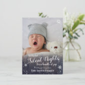 Rustige baby kerst feestdagenkaart (Staand voorkant)