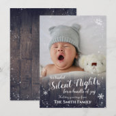 Rustige baby kerst feestdagenkaart (Voorkant / Achterkant)