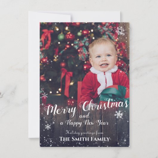 Rustige baby kerst feestdagenkaart (Voorkant)